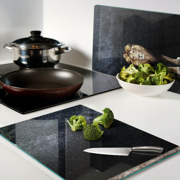 Glazen snijplanken De leeuw en de hemel vol sterren