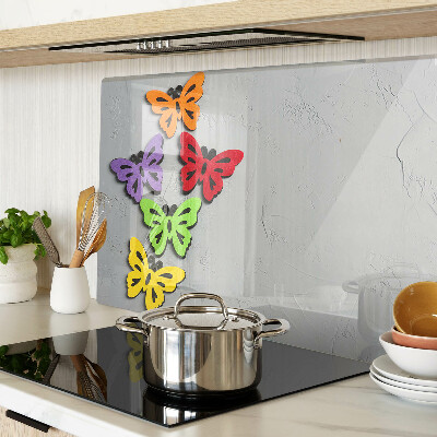 Glazen snijplanken Kleurrijk vlindermotief