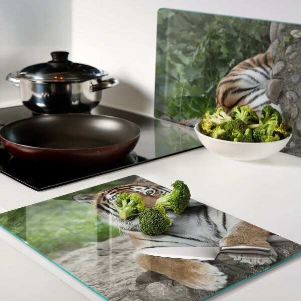 Snijplanken van glas Tijger in zijn natuurlijke habitat