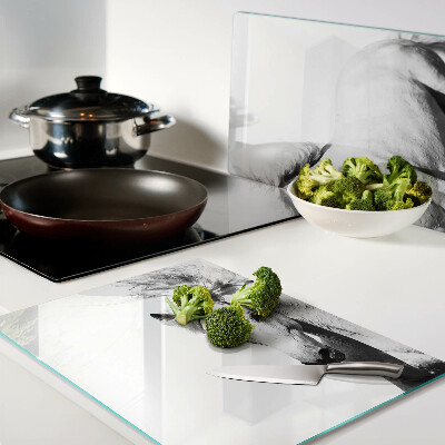 Snijplanken glas Paard in zwart-wit