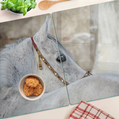 Glazen snijplanken Wit jong paard