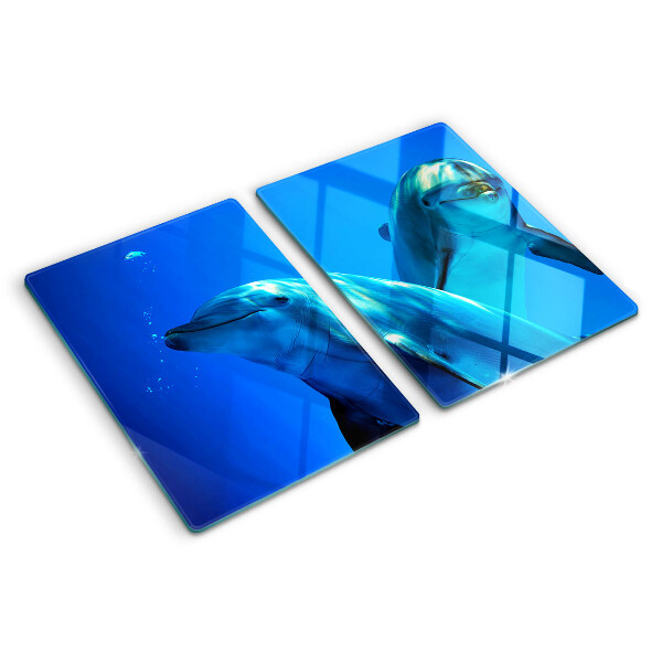 Snijplanken glas Dolfijnen in het water