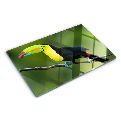 Snijplanken glas Toekan op een tak