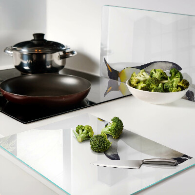 Glazen snijplanken Pinguïn op het ijs