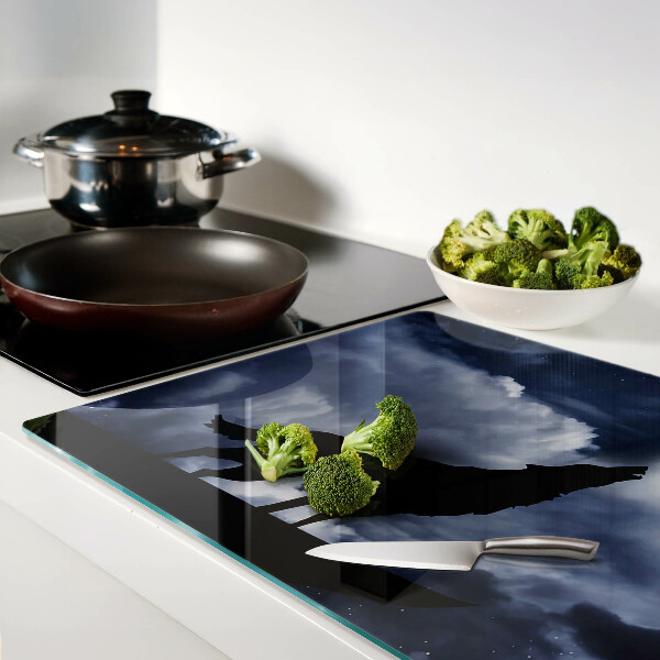 Snijplanken glas Wolf in het maanlicht