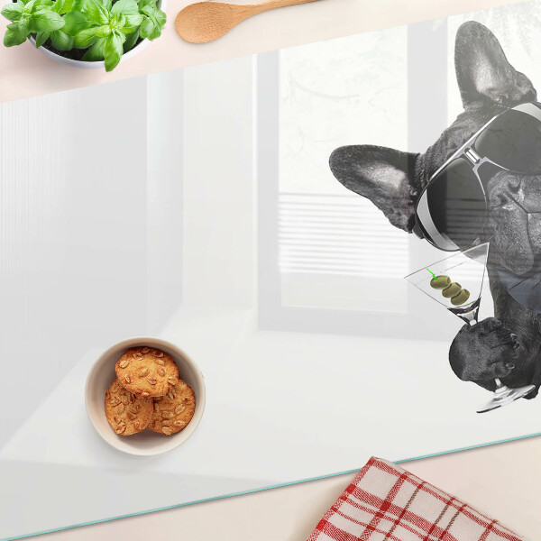 Snijplanken glas Hond met zonnebril