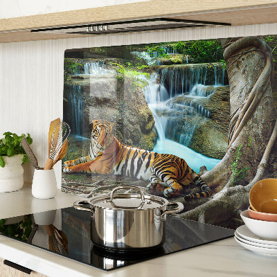 Snijplanken glas Tijger in zijn natuurlijke habitat