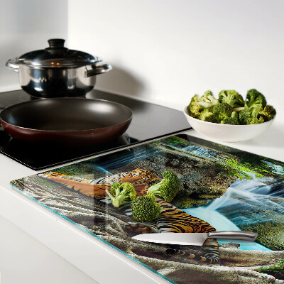 Snijplanken glas Tijger in zijn natuurlijke habitat