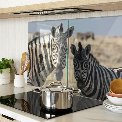 Glazen snijplanken Zebra's in hun natuurlijke leefomgeving