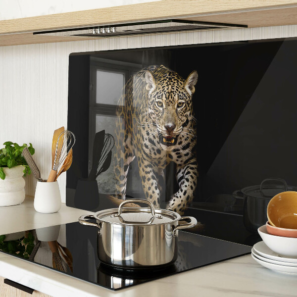 Snijplanken van glas Luipaard in beweging