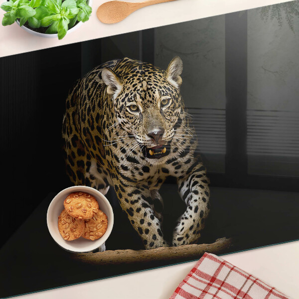 Snijplanken van glas Luipaard in beweging