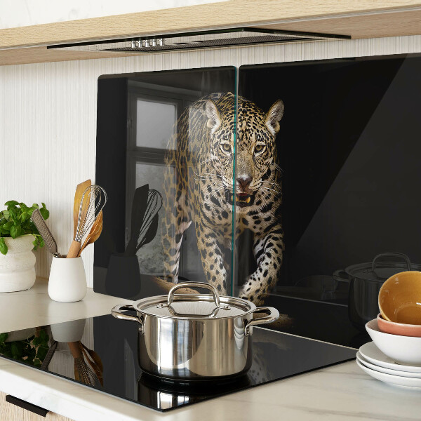 Snijplanken van glas Luipaard in beweging