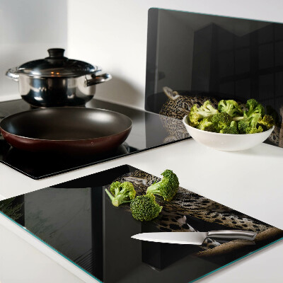 Snijplanken van glas Luipaard in beweging