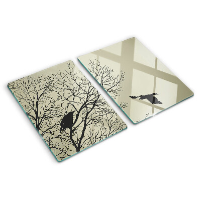 Glazen snijplanken Vogels op de boomtakken