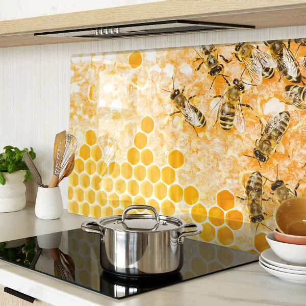 Snijplanken van glas Bijenkorven en bijen