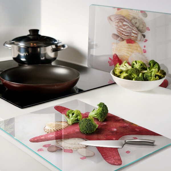 Glazen snijplanken Schelpen en zeesterren