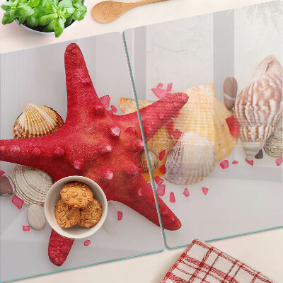 Glazen snijplanken Schelpen en zeesterren
