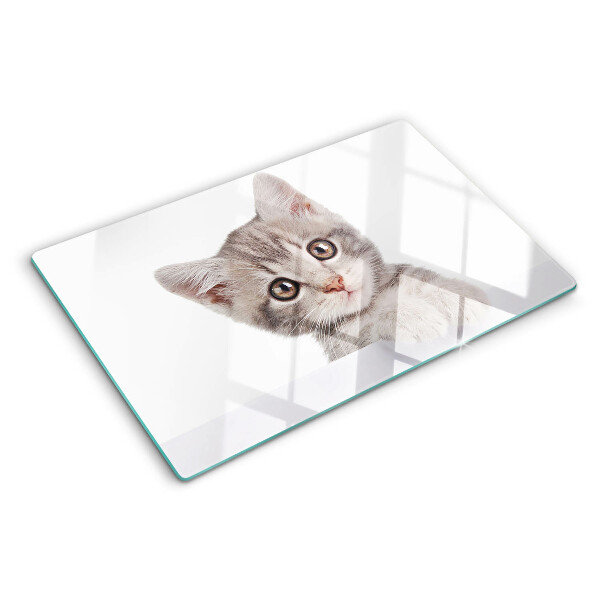 Glazen snijplanken Katje met grote ogen