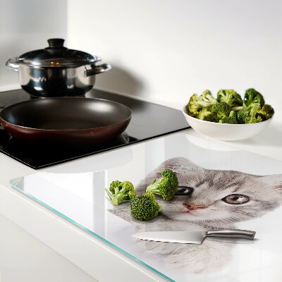 Glazen snijplanken Katje met grote ogen