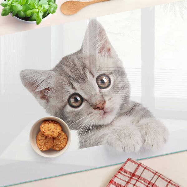 Glazen snijplanken Katje met grote ogen