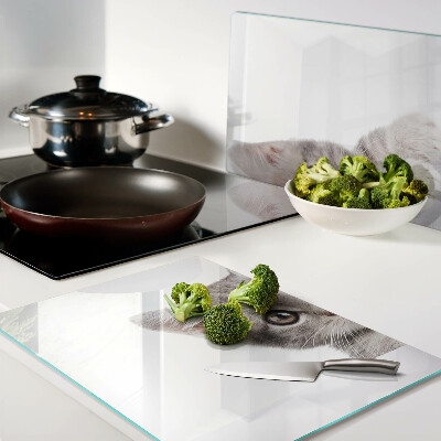 Glazen snijplanken Katje met grote ogen