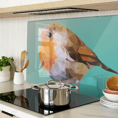 Snijplanken van glas Laag-poly vogel