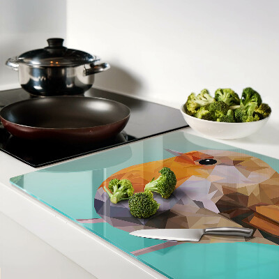 Snijplanken van glas Laag-poly vogel