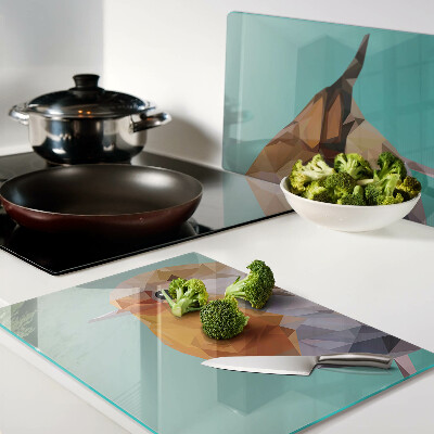 Snijplanken van glas Laag-poly vogel