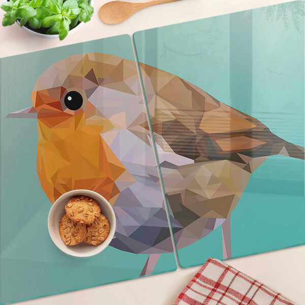 Snijplanken van glas Laag-poly vogel