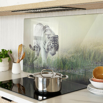 Snijplanken glas Tijger in het gras