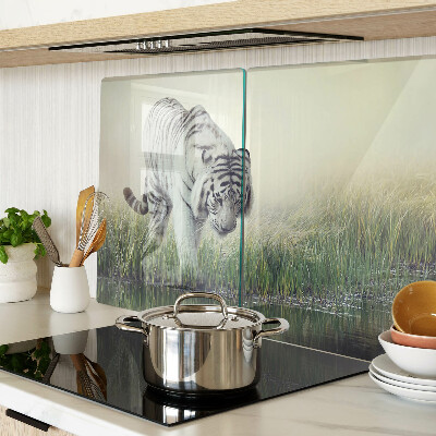 Snijplanken glas Tijger in het gras