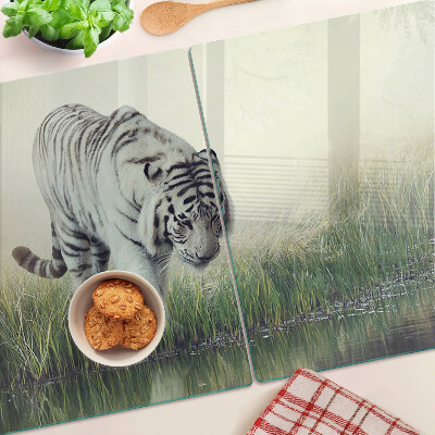 Snijplanken glas Tijger in het gras