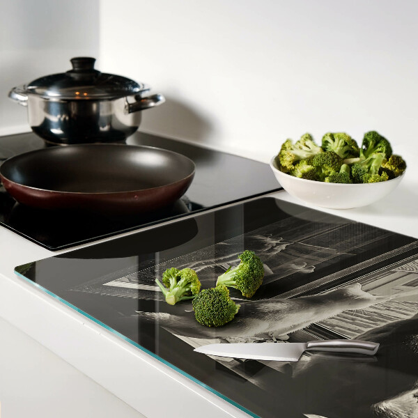 Glazen snijplanken Katten voor het raam