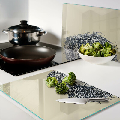 Snijplanken glas Leeuw met bril