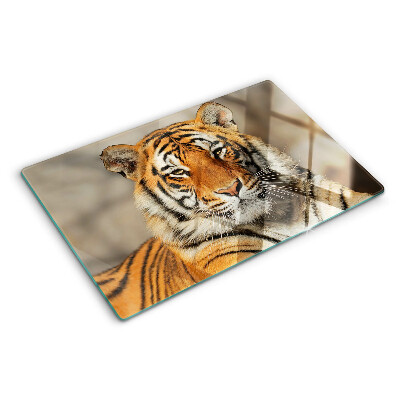 Snijplanken glas Een tijger in zijn natuurlijke omgeving
