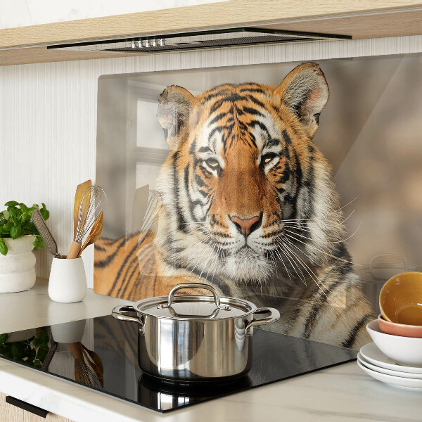 Snijplanken glas Een tijger in zijn natuurlijke omgeving