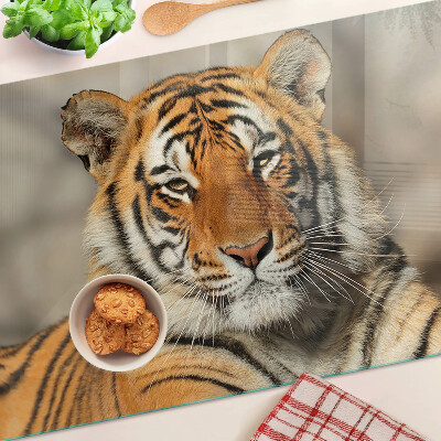 Snijplanken glas Een tijger in zijn natuurlijke omgeving