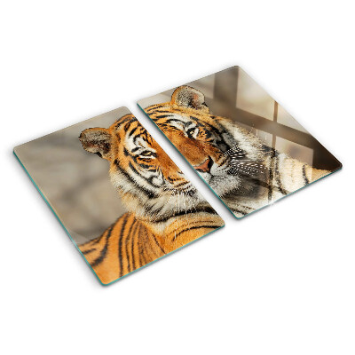 Snijplanken glas Een tijger in zijn natuurlijke omgeving