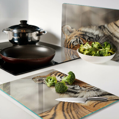 Snijplanken glas Een tijger in zijn natuurlijke omgeving