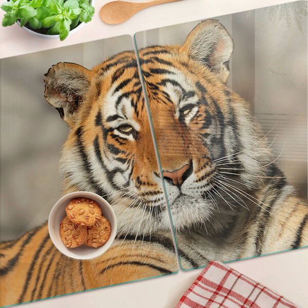 Snijplanken glas Een tijger in zijn natuurlijke omgeving