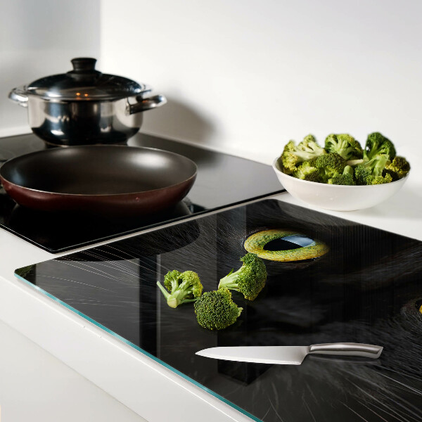 Snijplanken glas Zwarte kat met groene ogen