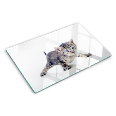 Glazen snijplanken Katje met blauwe ogen