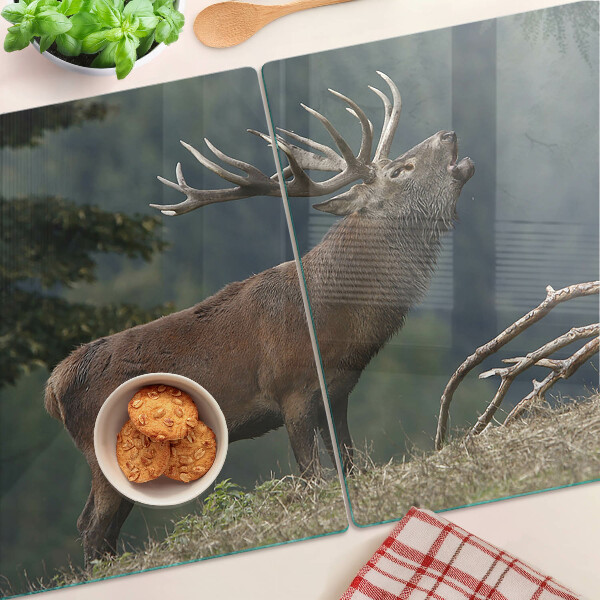 Snijplanken van glas Hert in zijn natuurlijke leefomgeving