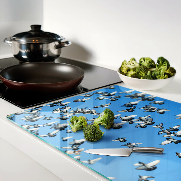 Glazen snijplanken Duiven die in de lucht vliegen