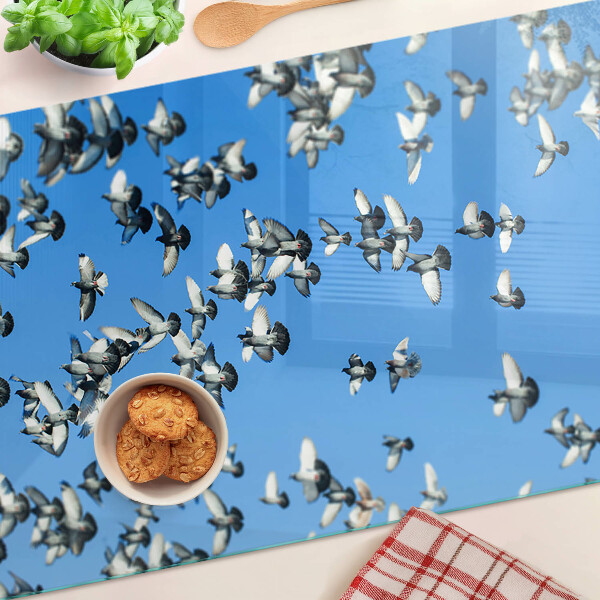 Glazen snijplanken Duiven die in de lucht vliegen