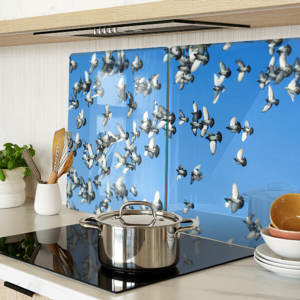 Glazen snijplanken Duiven die in de lucht vliegen