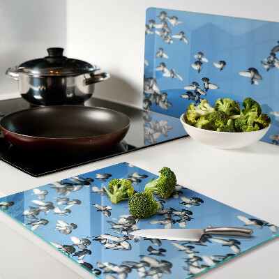 Glazen snijplanken Duiven die in de lucht vliegen