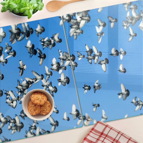 Glazen snijplanken Duiven die in de lucht vliegen