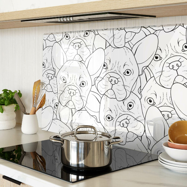 Glazen snijplanken Franse bulldog honden