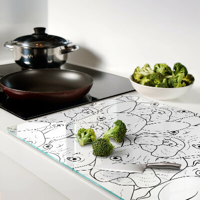 Glazen snijplanken Franse bulldog honden